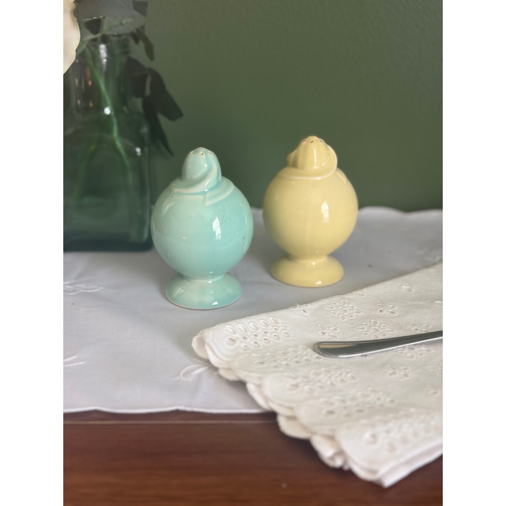 Taylor Smith & Taylor Pebbleford Salt & Pepper Shakers | MCM Speckled Pastel